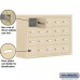 Salsbury Cell Phone Storage Locker - 4 Door High Unit (8 Inch Deep Compartments) - 20 A Doors - Sandstone - Surface Mounted - Master Keyed Locks